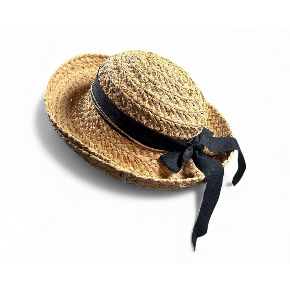 Helen Kaminiski Classic 5 Raffia‎ Hat One Size Handcrafted